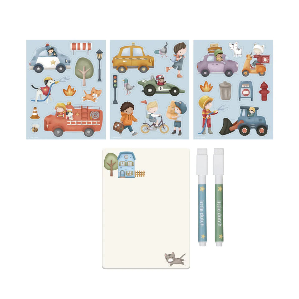 Set de juego magnético Little Dutch - Jim Vehículos