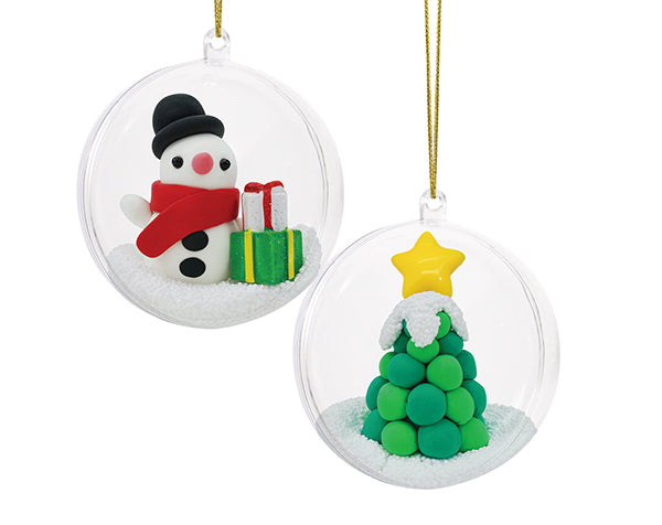 Kit de arcilla Bolas de Navidad Snowman and Tree - Tiger Tribe