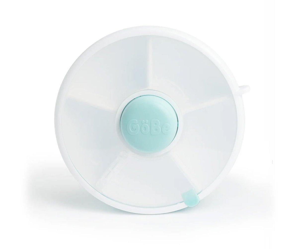 Caja Almuerzo Snack Spinner Flip, Correa de Mano y Hoja de Pegatinas Macaron Blue - GöBe