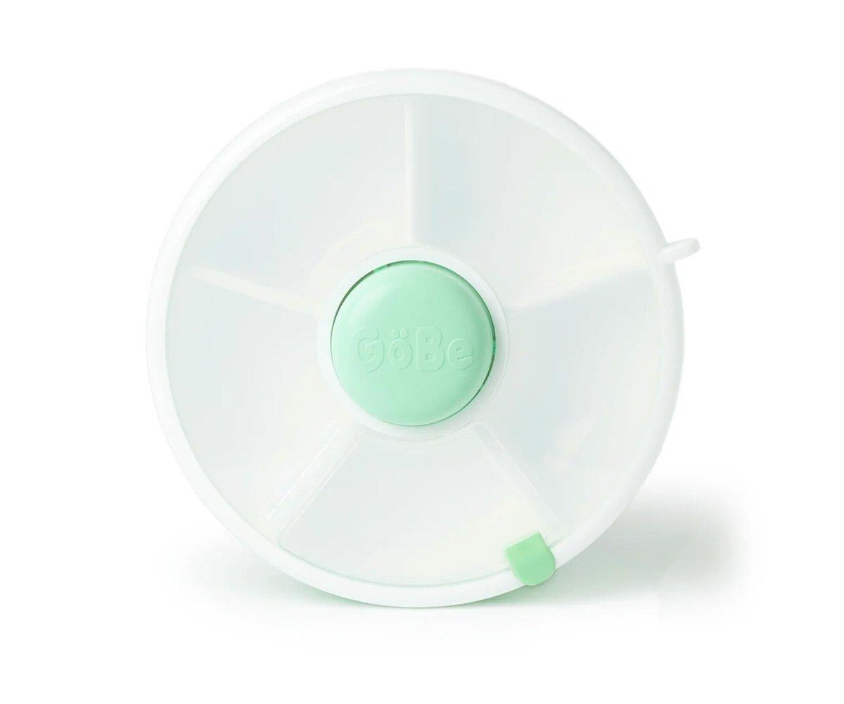 Caja Almuerzo Snack Spinner Flip, Correa de Mano y Hoja de Pegatinas Mint Green - GöBe