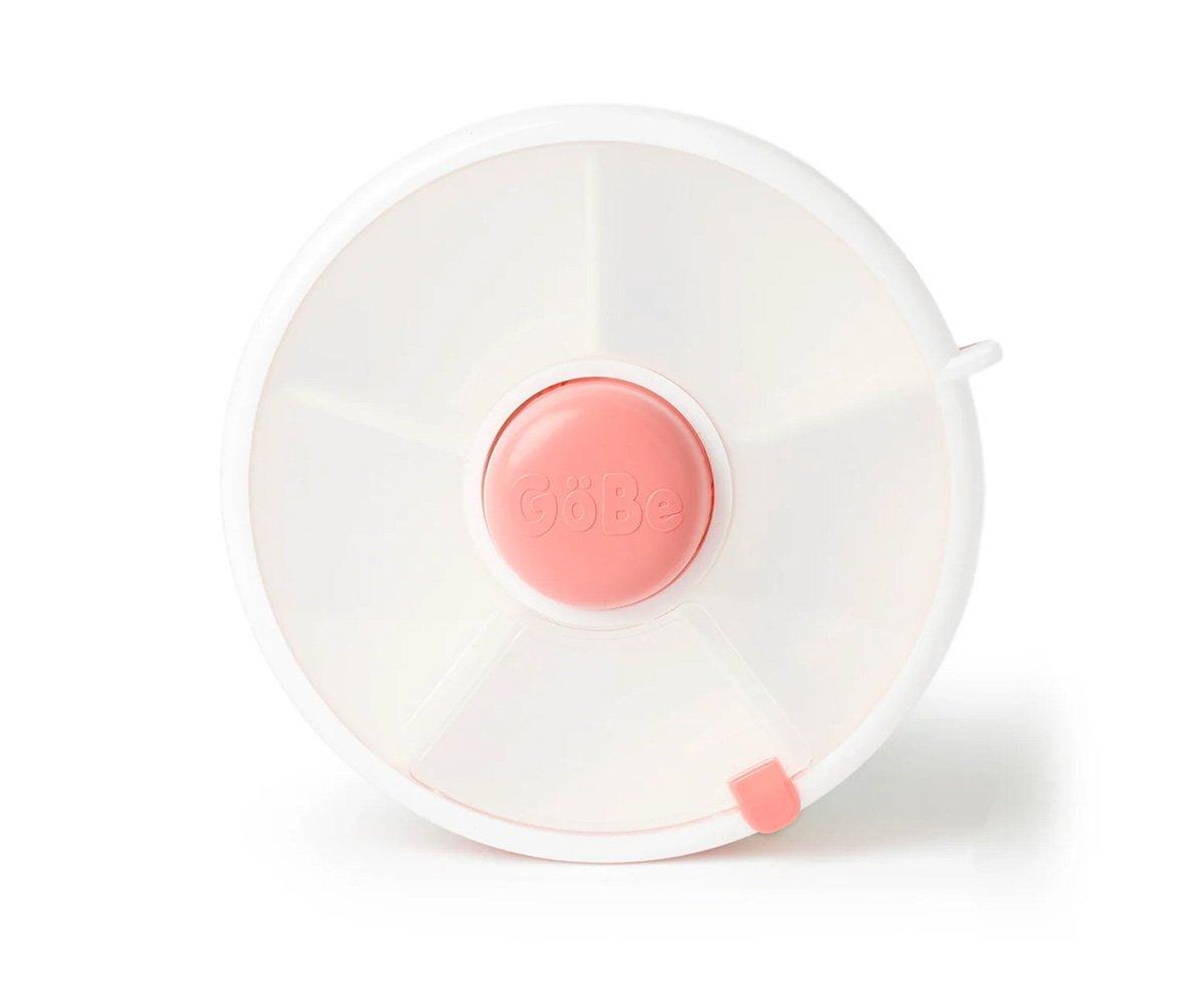 Caja Almuerzo Snack Spinner Flip, Correa de Mano y Hoja de Pegatinas Coral Pink - GöBe