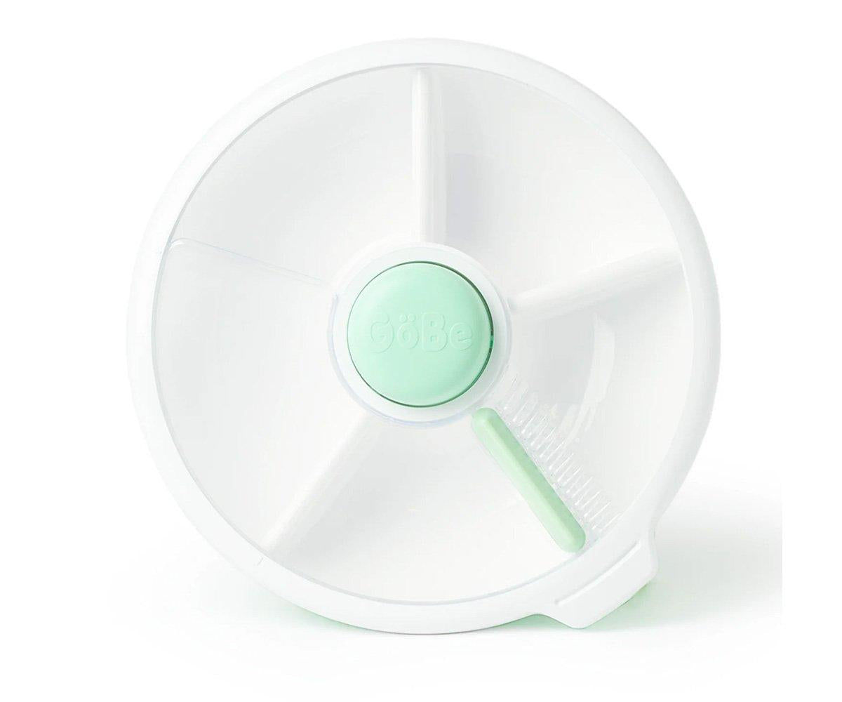 Caja de Almuerzo Grande Snack Spinner Slide con Hoja Pegatinas Mint Green - GöBe