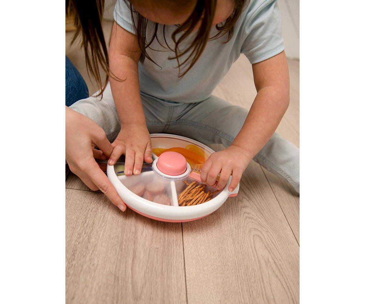 Caja de Almuerzo Grande Snack Spinner Slide con Hoja Pegatinas Coral Pink - GöBe