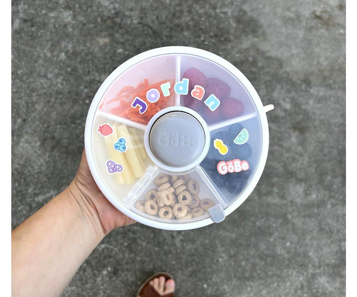 Caja Almuerzo Snack Spinner Flip, Correa de Mano y Hoja de Pegatinas Taro Purple - GöBe