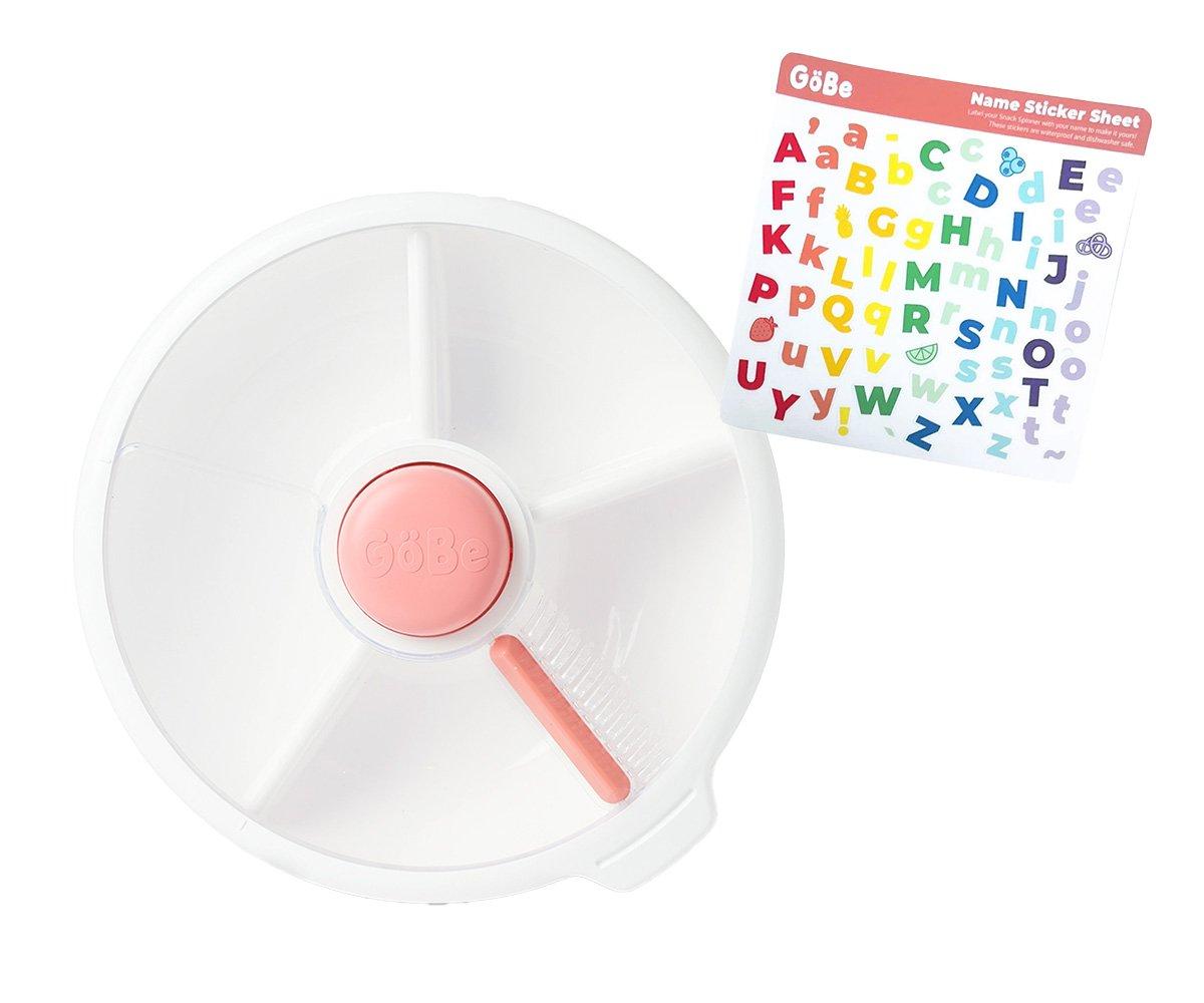 Caja de Almuerzo Grande Snack Spinner Slide con Hoja Pegatinas Coral Pink - GöBe