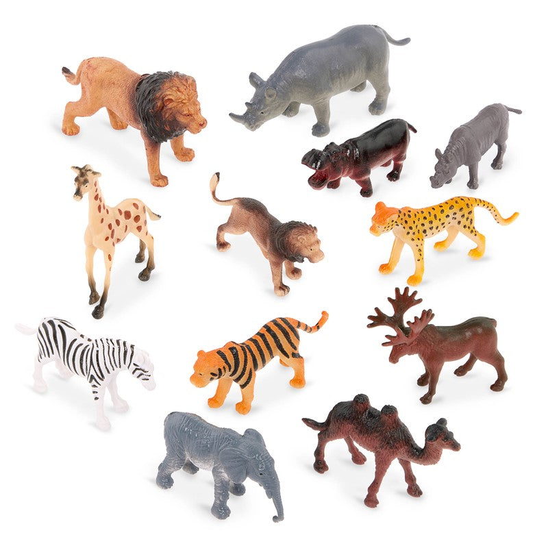 Tubo de 12 animales salvajes 4-8cm - Terra