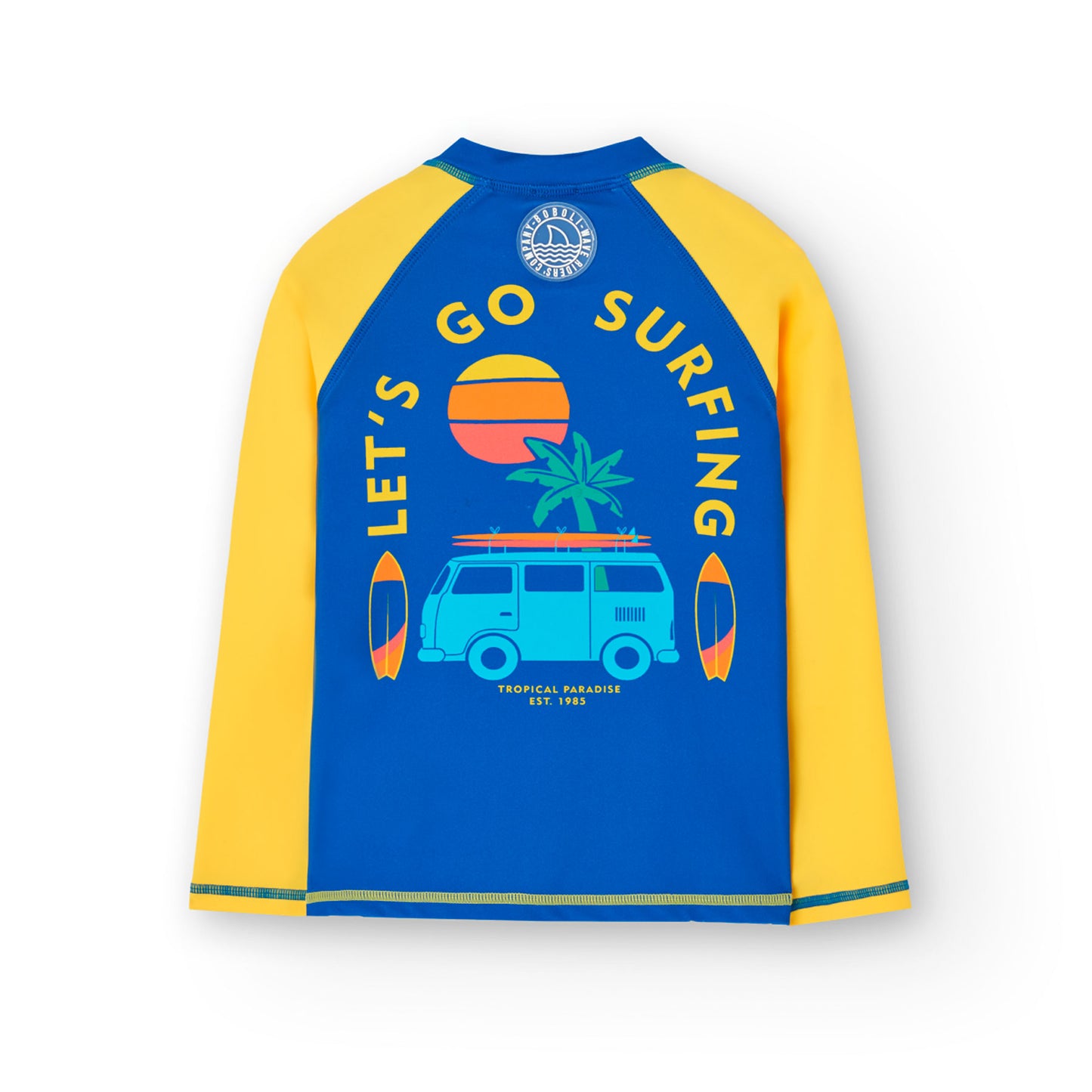 Camiseta baño manga larga BOBOLI Bright blocks yellow