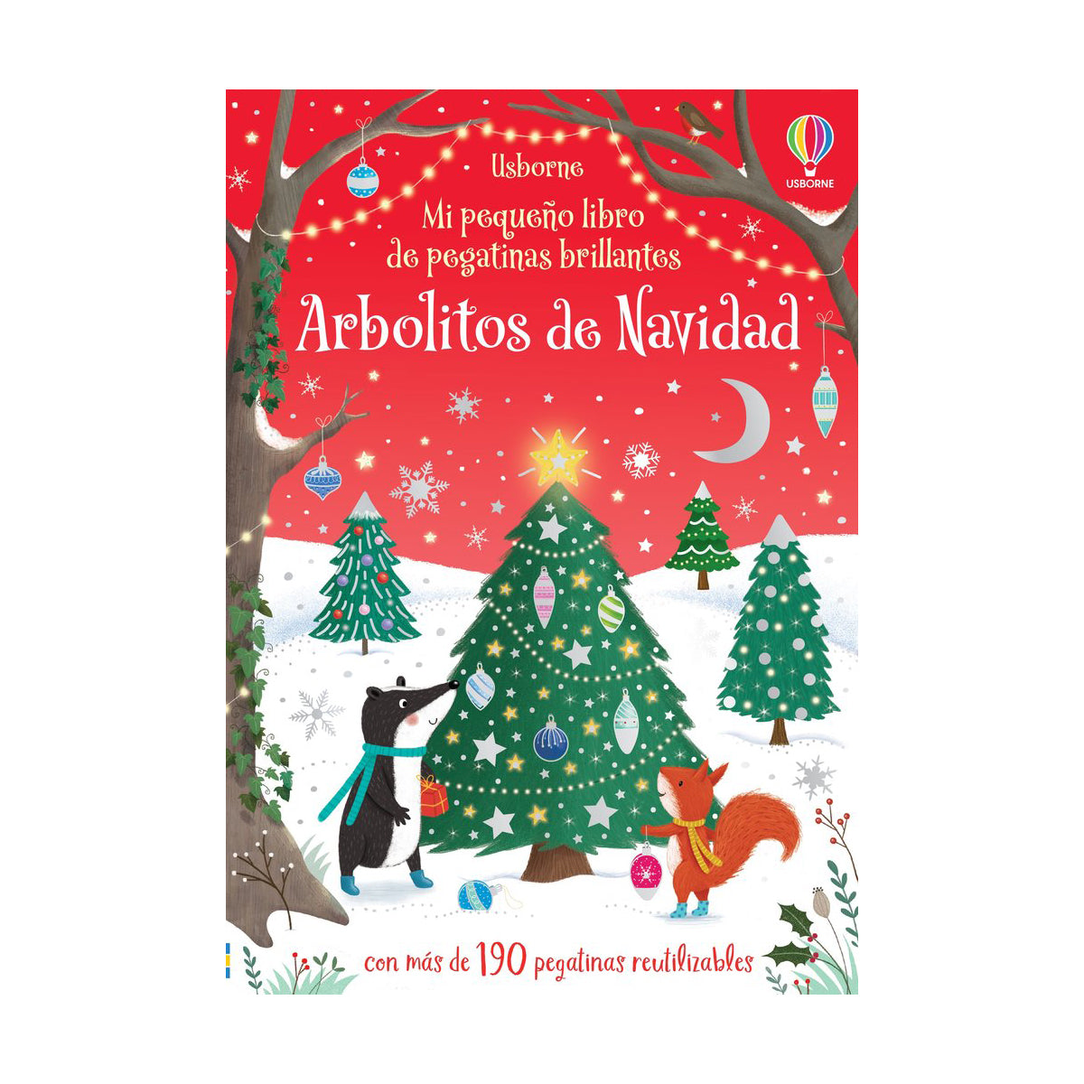 Mi pequeño libro de pegatinas brillantes. Arbolitos de Navidad