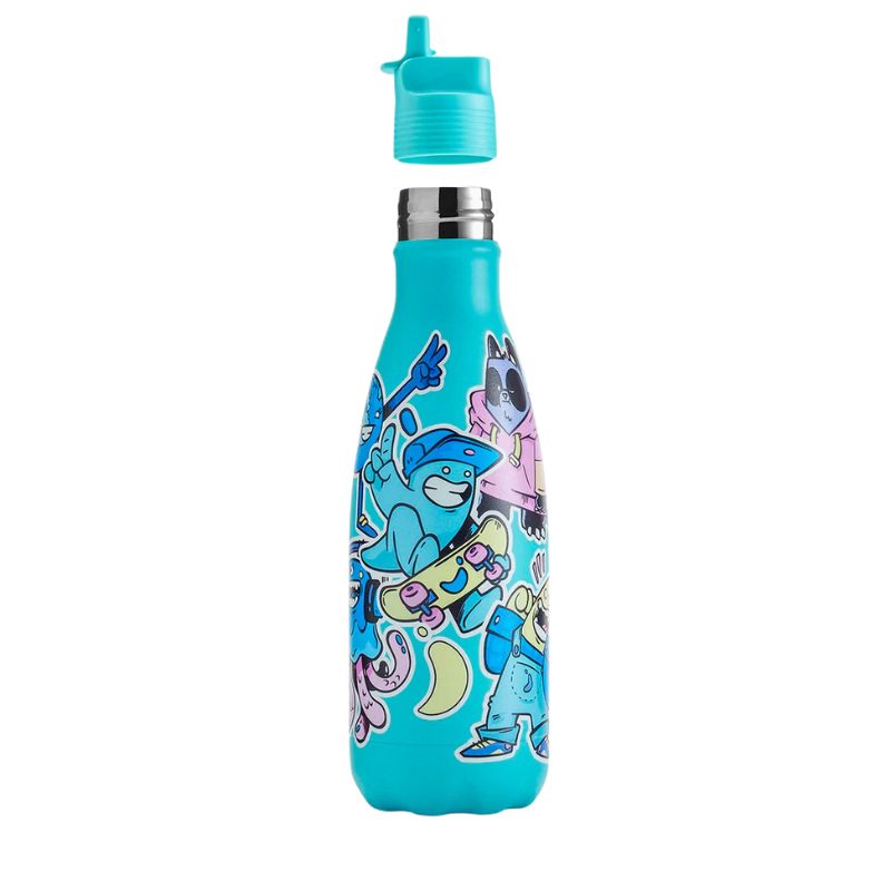 Botella Acero Inoxidable Kids Crew Stickers 350 ml Chilly´s Bottles