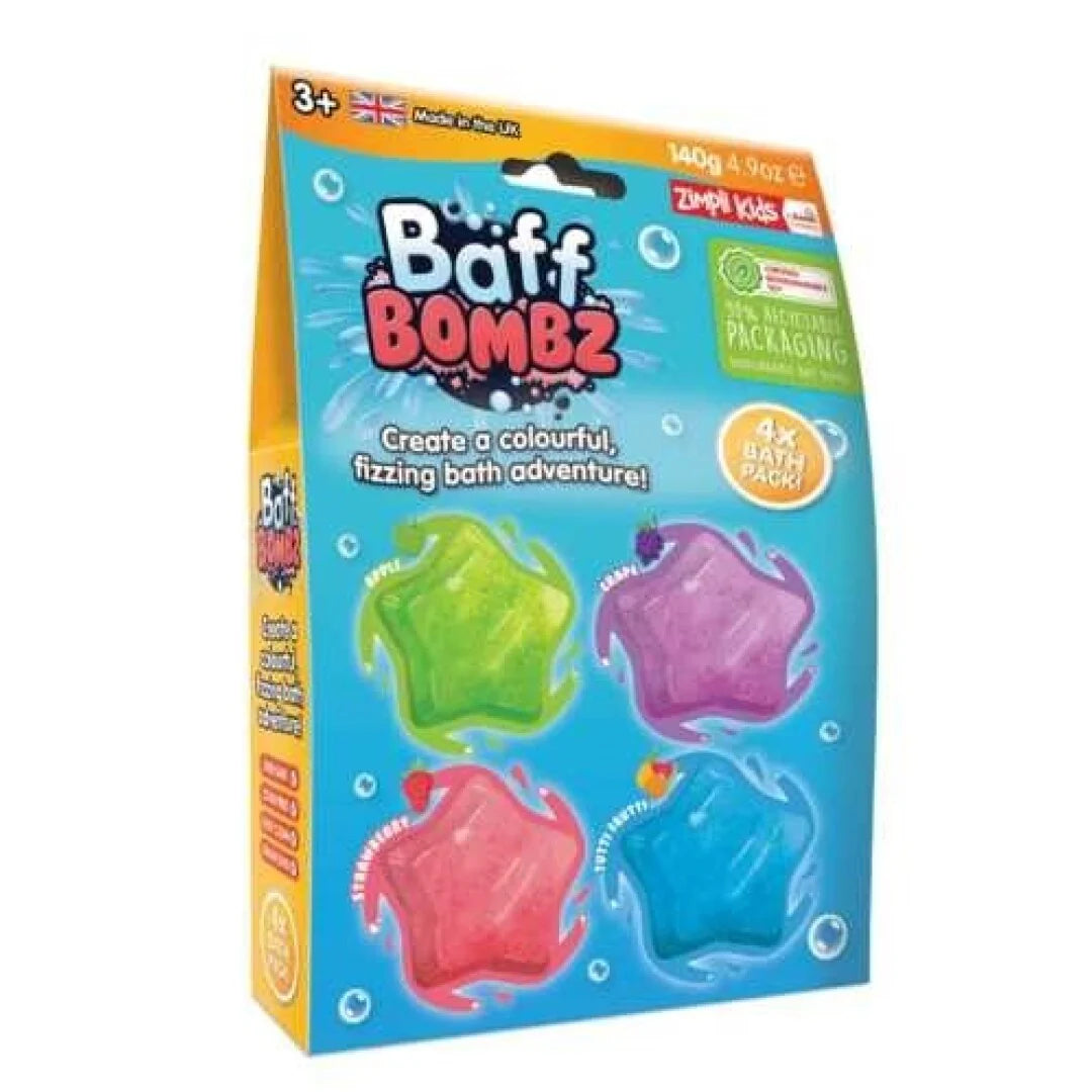 Pack de 4 bombas de baño estrellas - Zimpli Kids