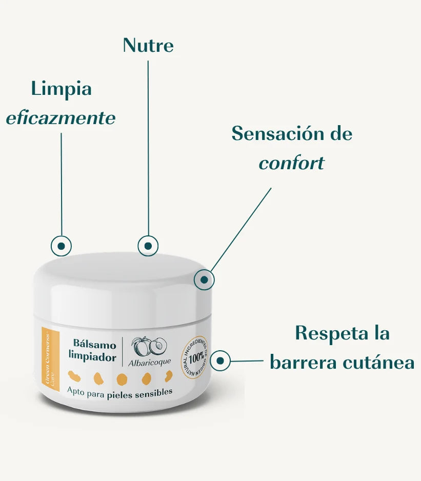 Bálsamo limpiador facial de albaricoque - Green Cornerss