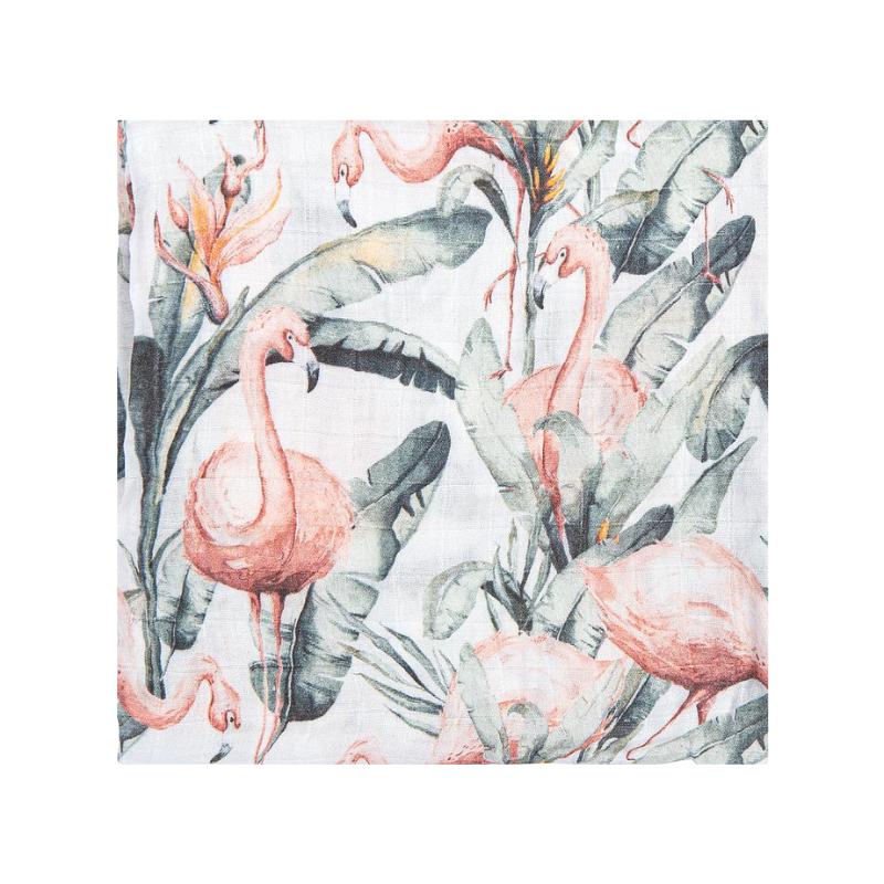 Muselina de bambú 120x120 Flamingo Bimbidreams
