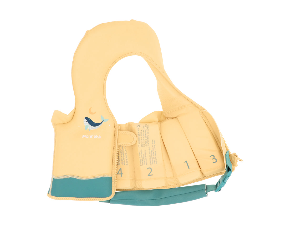 Chaleco Flotador Aprendizaje 1-2 años Monnëka Tutete - Whale Teal