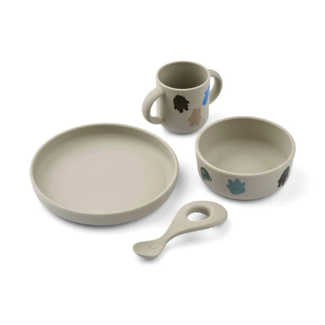 Set vajilla silicona Vivi Liewood Monster