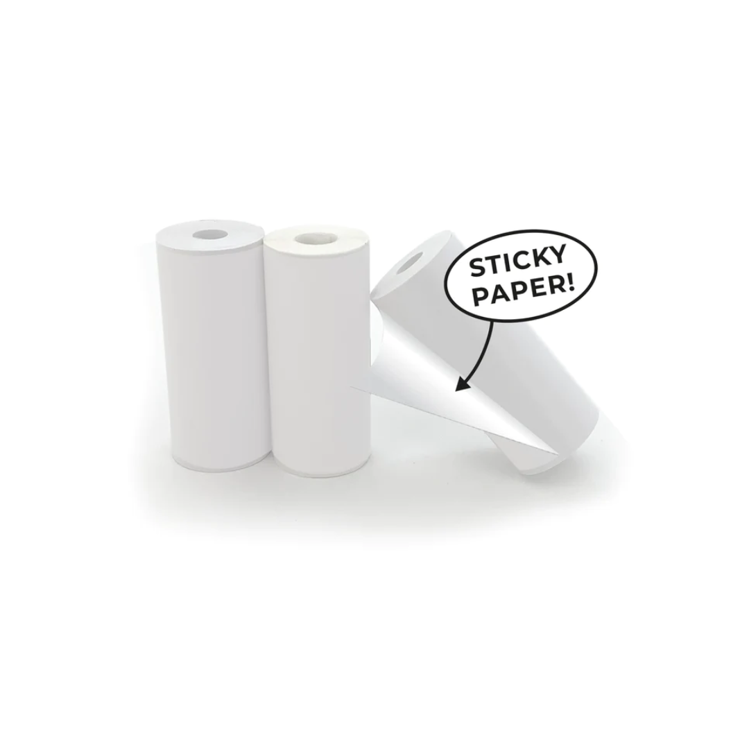 Recarga 3 Rollos Papel Adhesivo Cámara Hoppstar