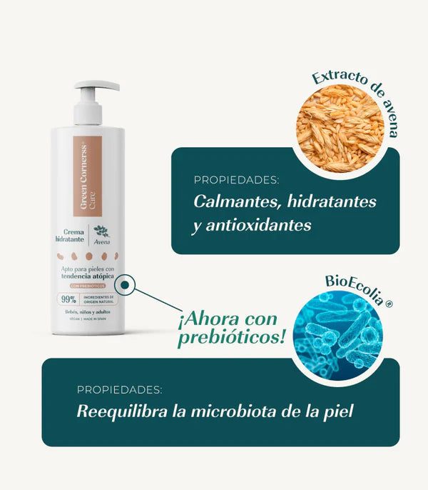 Crema hidratante de avena apta para piel atópica - Green Cornerss