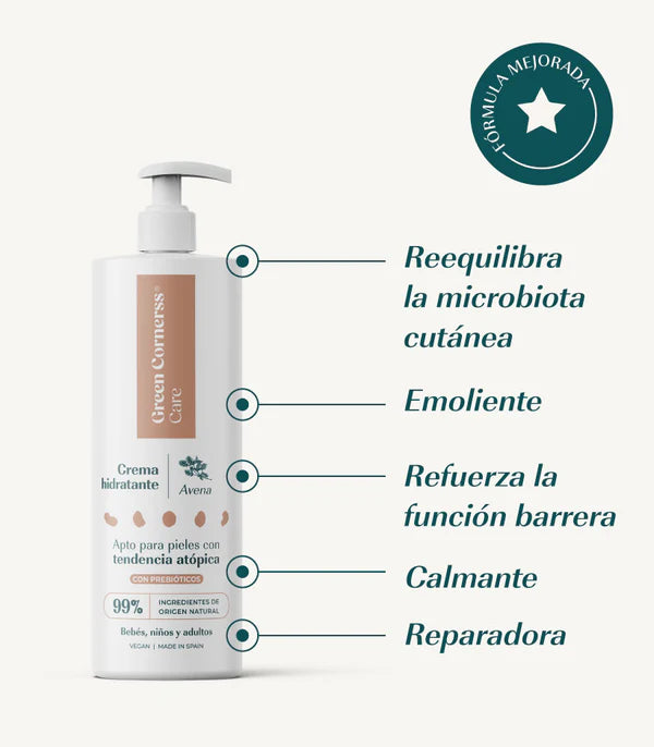 Crema hidratante de avena apta para piel atópica - Green Cornerss