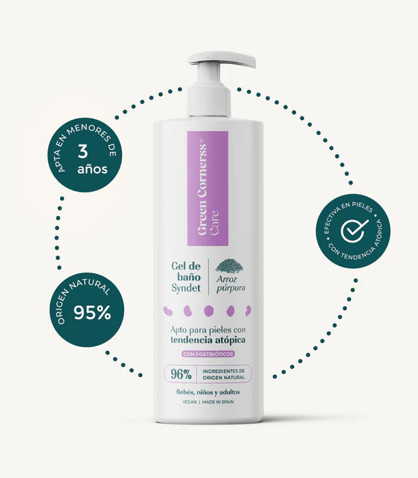 Gel de Baño de Arroz Púrpura apta para piel atópica - Green Cornerss