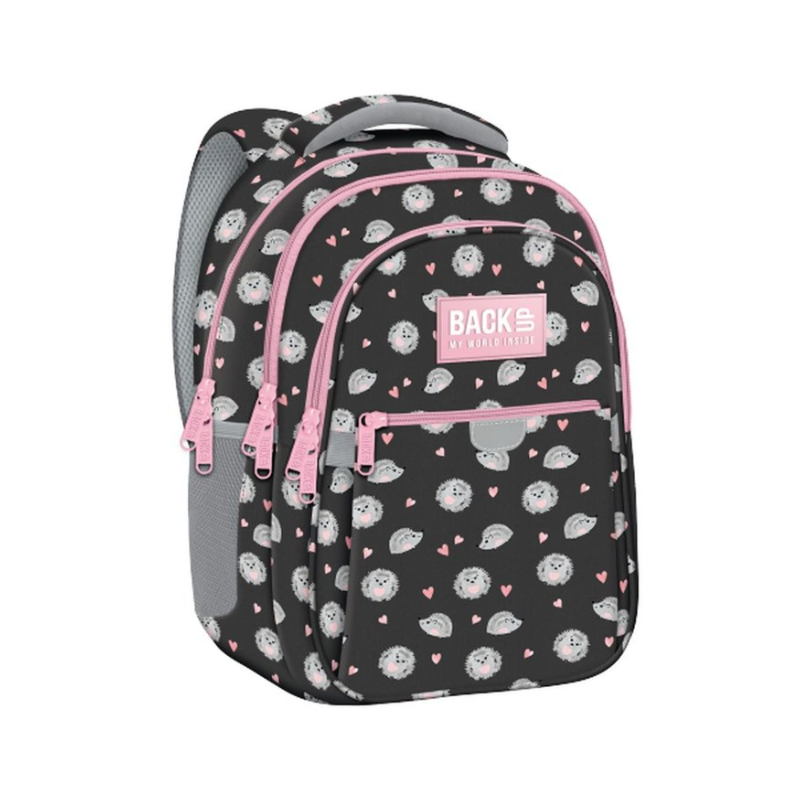 Mochila escolar Back Up Erizo con Corazones