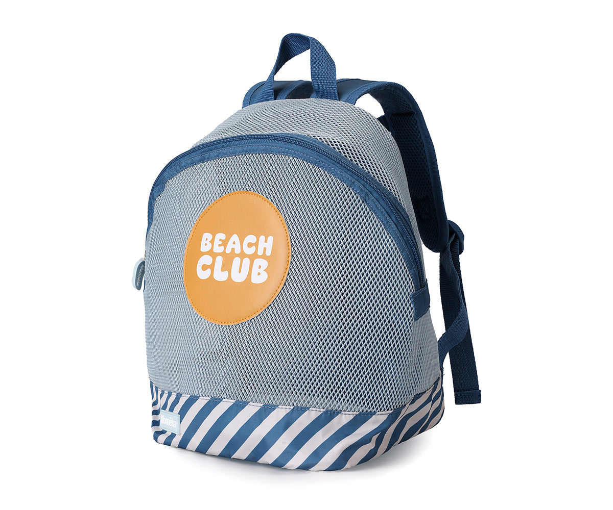 Mochila Playa Infantil Antiarena Monnëka Tutete - Stripes Blues & Beyond
