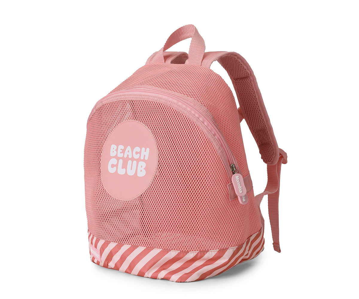 Mochila Playa Infantil Antiarena Monnëka Tutete - Stripes Bloom & Blush