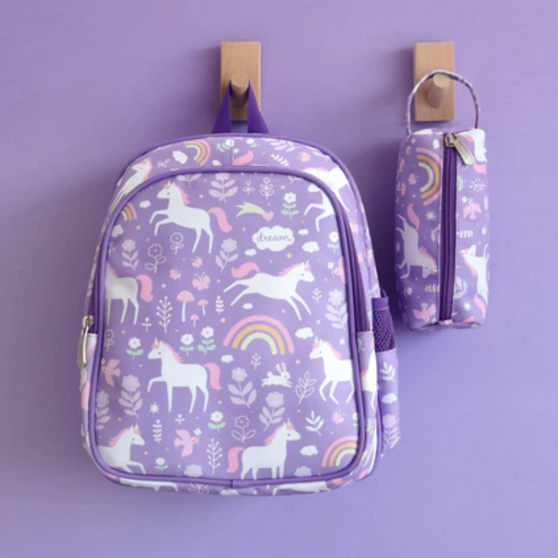 Mochila con bolsillo térmico - A Little Lovely Company Unicorn Dreams