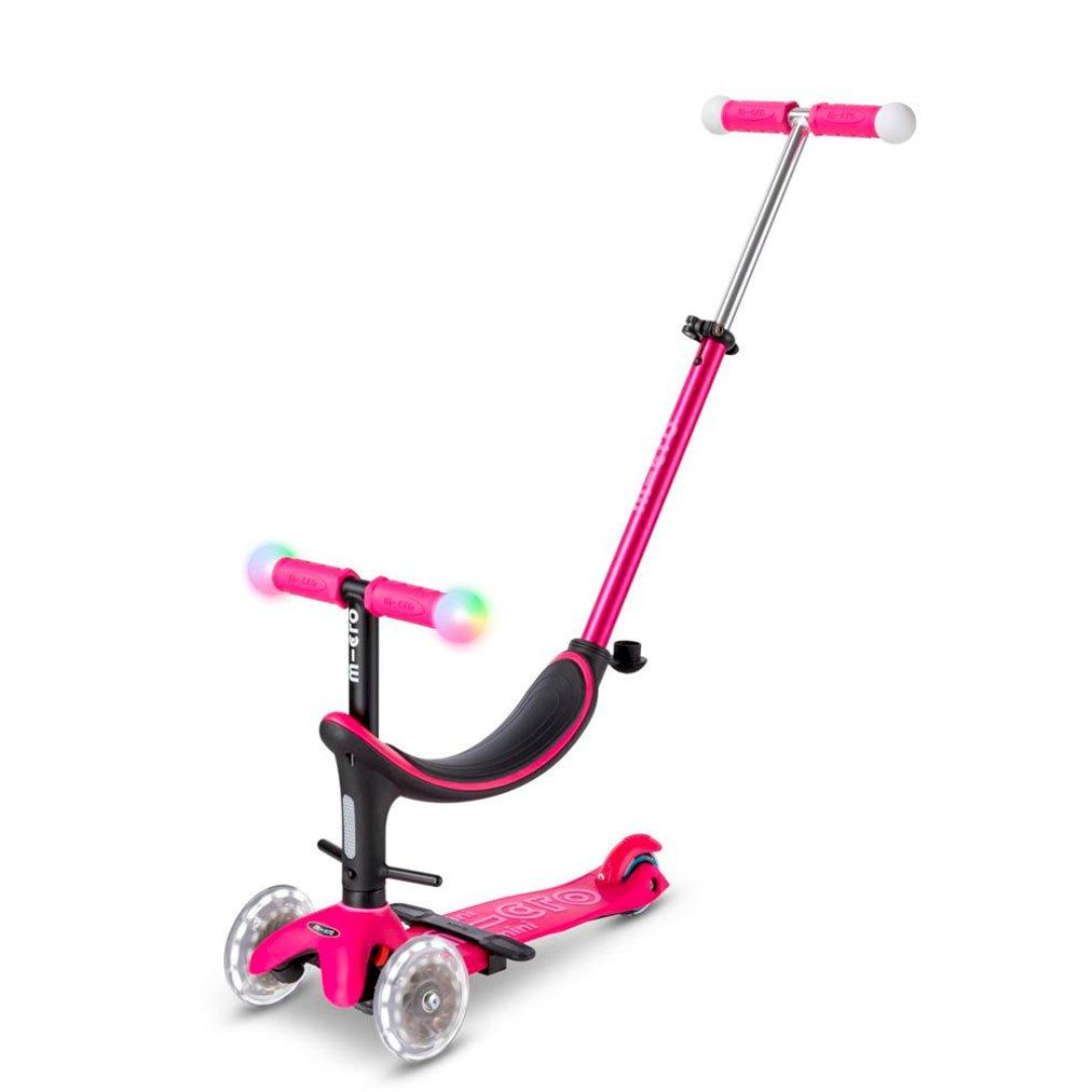 Patinete Micro mini2 3en1 Deluxe Magic Led Rosa