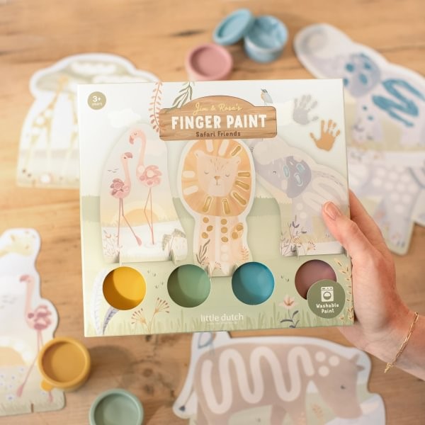 Set de pintura de dedos Little Dutch - Safari Friends