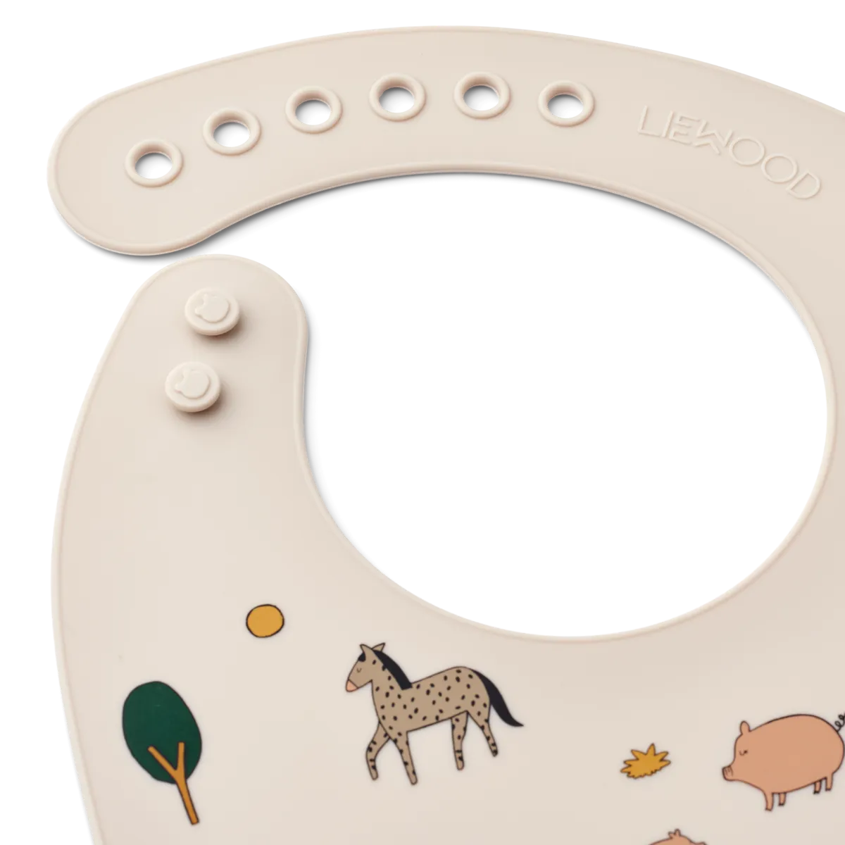 Pack 2 baberos silicona Tilda Liewood Farm / Sandy