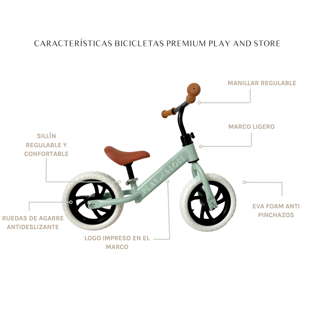 Bici sin pedales Play and Store - Premium Green