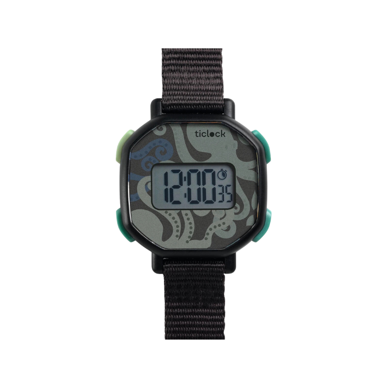 Reloj digital Ticlock Black Octopus