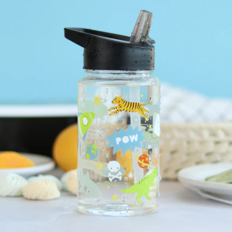 Botella con pajita 450ml - A Little Lovely Company Galaxy