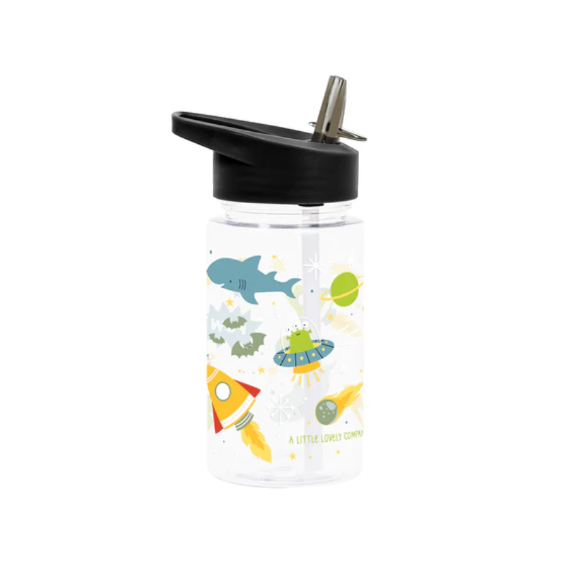 Botella con pajita 450ml - A Little Lovely Company Galaxy