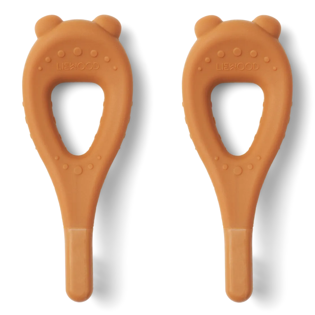 Pack de dos cepillos dientes Liewood - Mostaza-