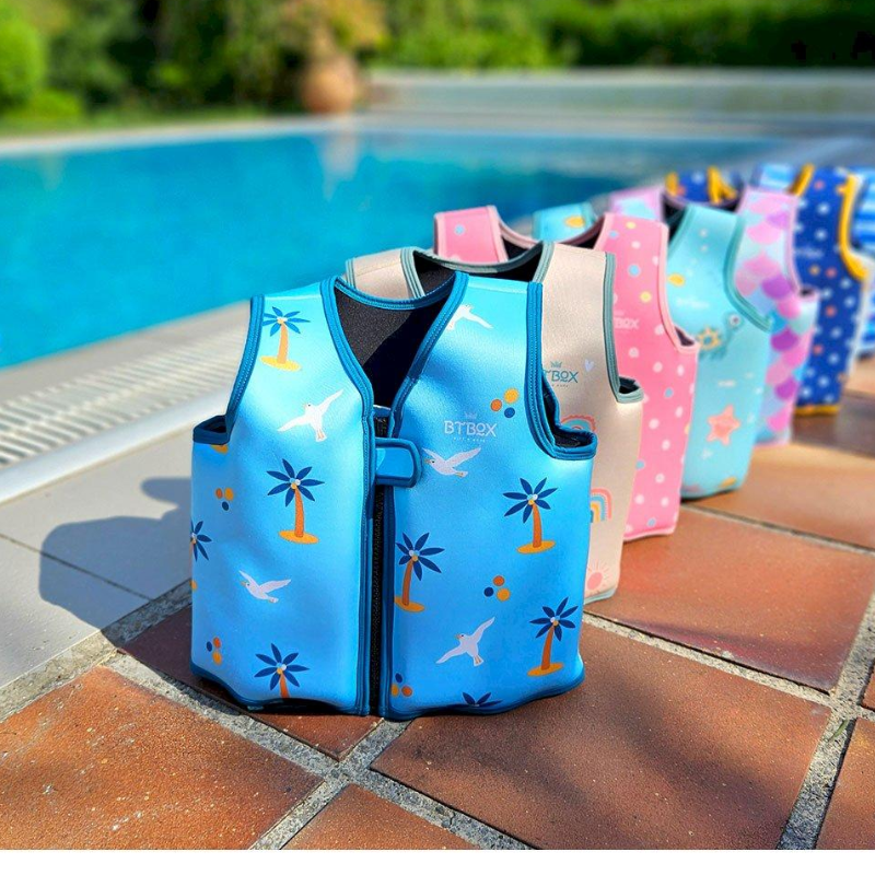 Chaleco flotador de aprendizaje Lunares Navy Btbox