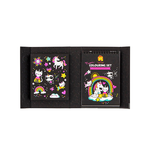 Set de colorear Neon Tiger Tribe - Unicorns and Friends