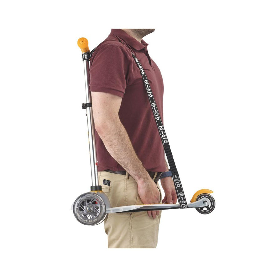 Correa reflectante de transporte Micro Pull&Carry Negra