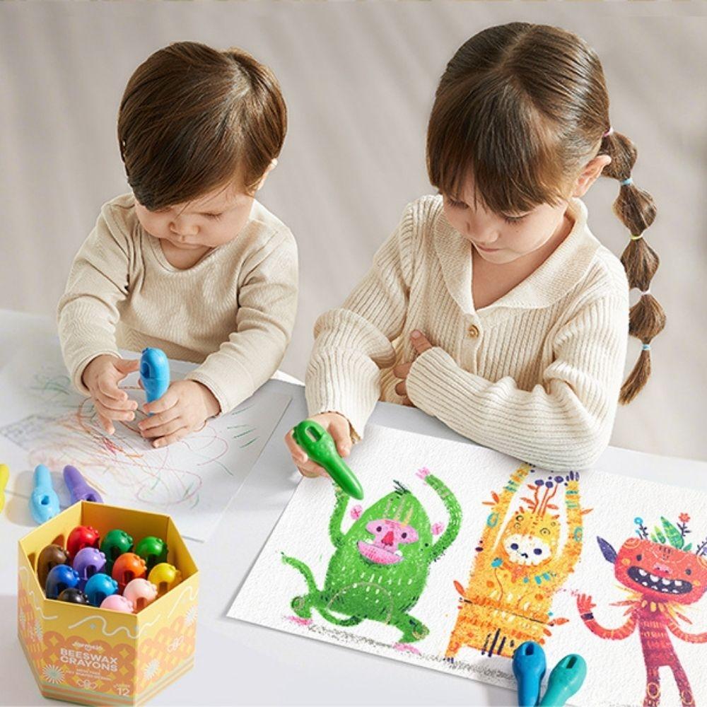 Crayones KEY de cera de abeja - 12 unidades Jar Meló