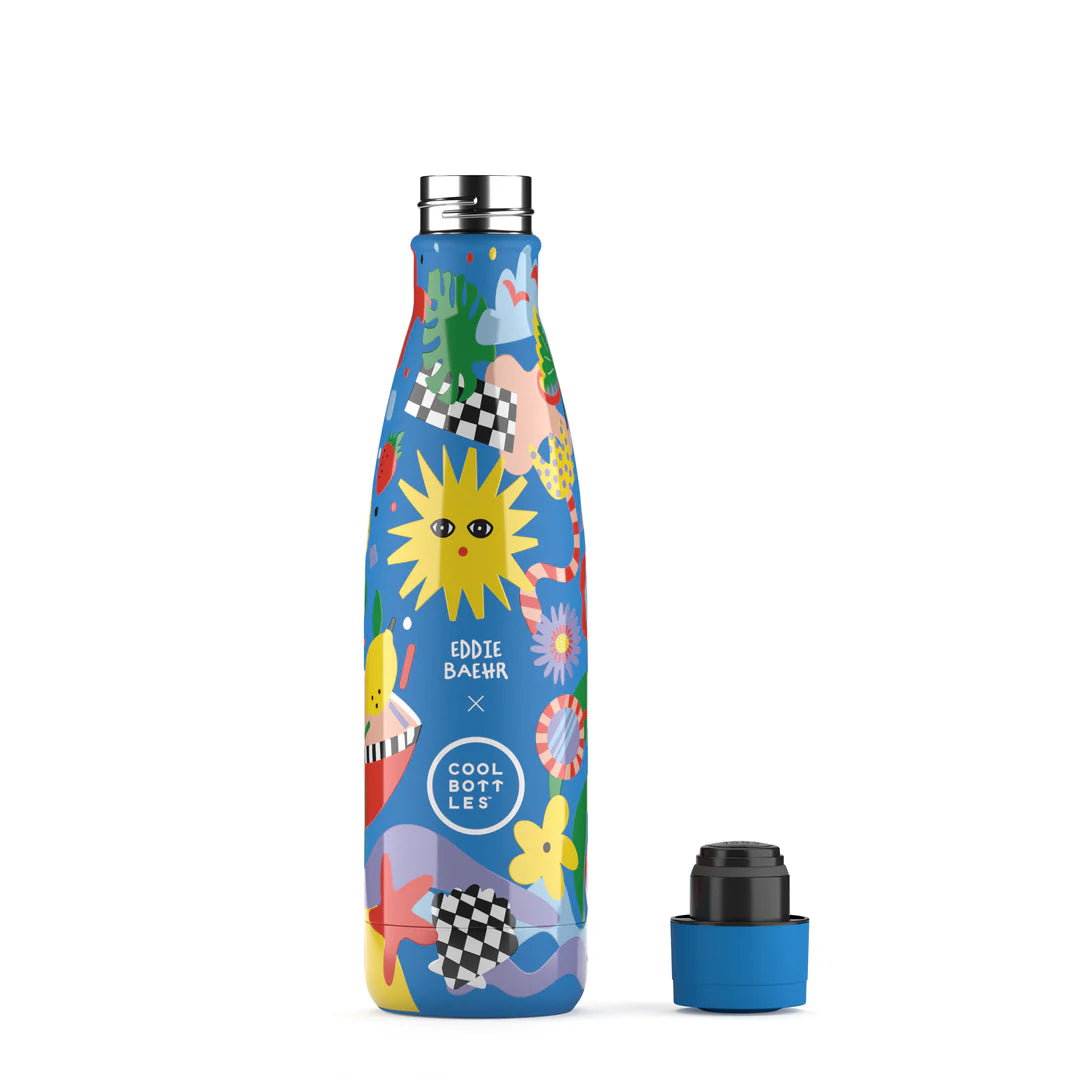 Botella acero inoxidable térmica 500ml Cool Bottles XCLUSIVE - Eddie Baehr - Sunshine Fiesta
