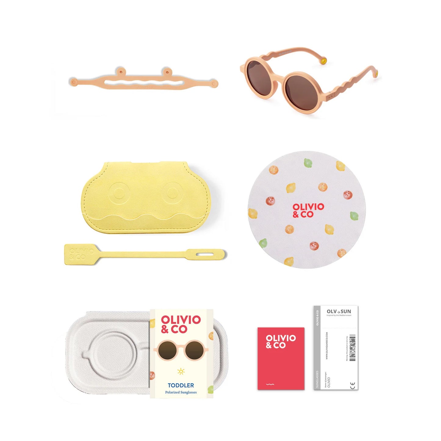 Gafas de Sol OLIVIO & CO - Toddler 18-36m Round Grapefruit Pink