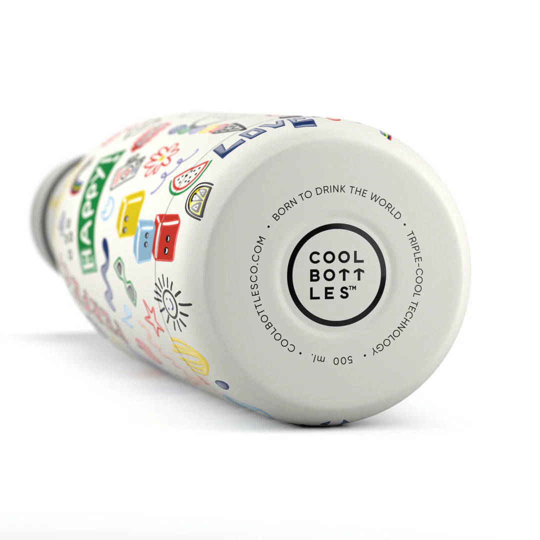 Botella acero inoxidable térmica 500ml Cool Bottles XCLUSIVE - Eddie Baehr - Good Vibes