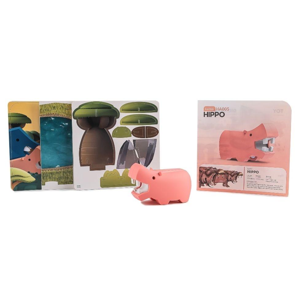 Puzzle 3D imantado Halftoys - Diorama Set Hippo
