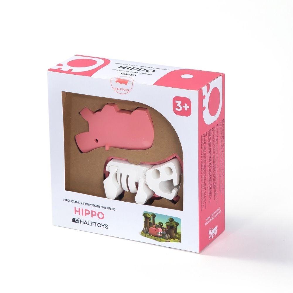 Puzzle 3D imantado Halftoys - Diorama Set Hippo