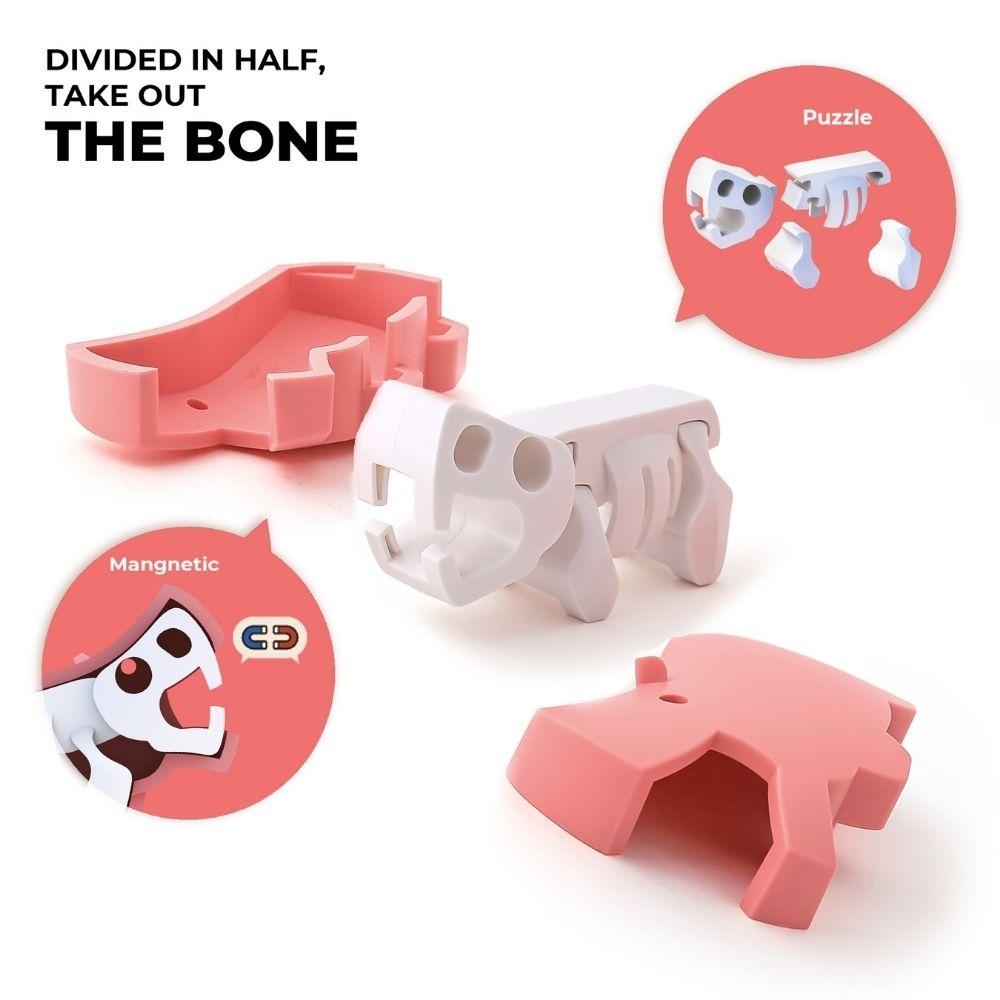 Puzzle 3D imantado Halftoys - Animal Hippo