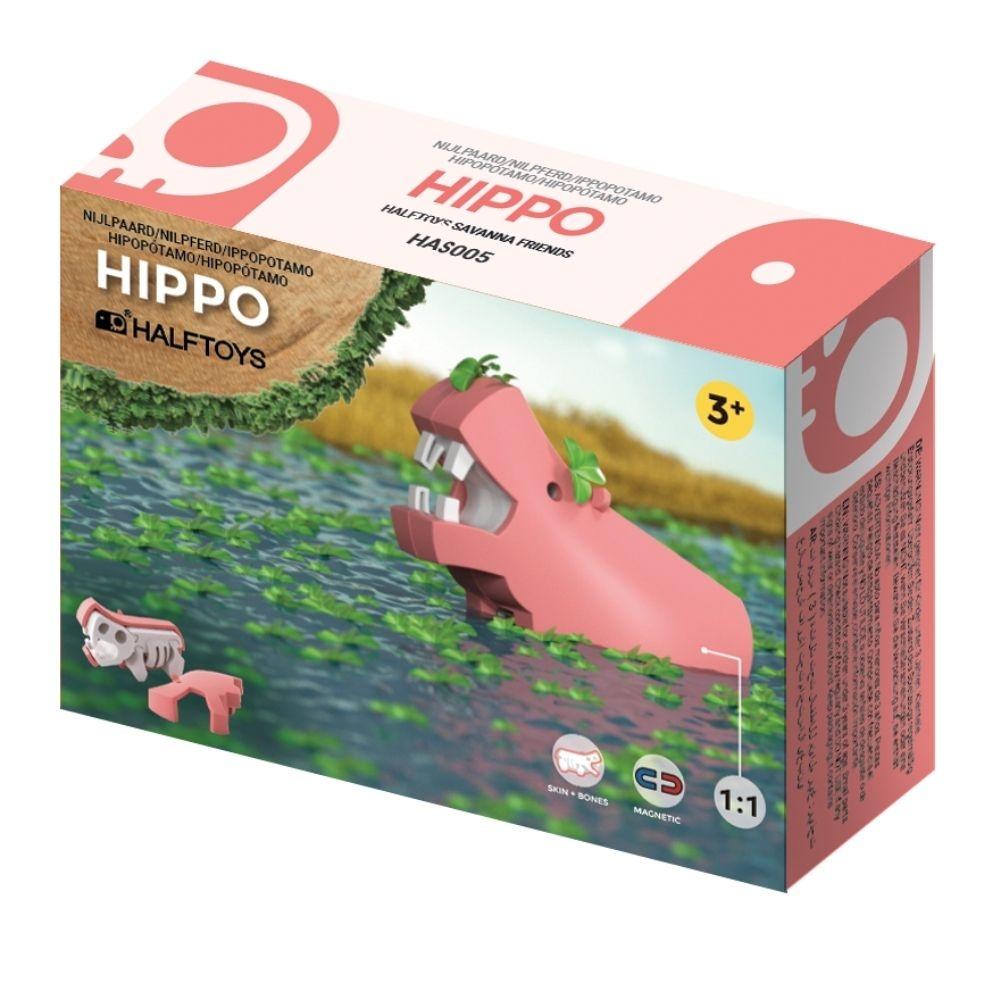 Puzzle 3D imantado Halftoys - Animal Hippo