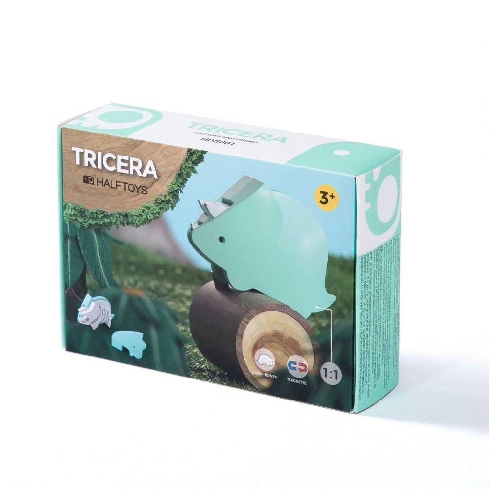 Puzzle 3D imantado Halftoys - Dino Triceratops