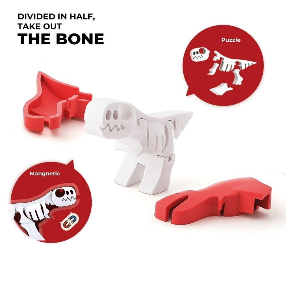 Puzzle 3D imantado Halftoys - Dino T-Rex