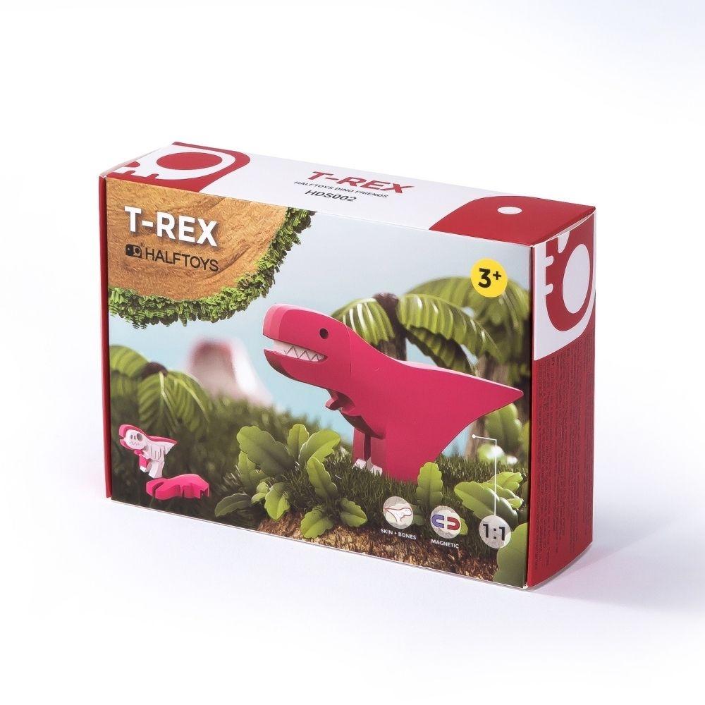 Puzzle 3D imantado Halftoys - Dino T-Rex