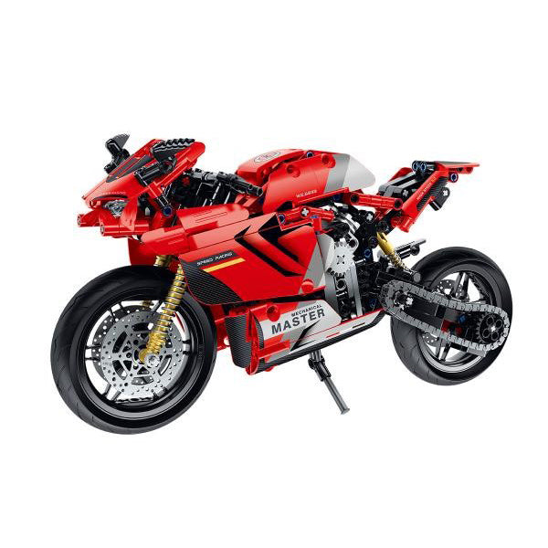 Set de construcción Motocicleta roja - 557 piezas iMMaster