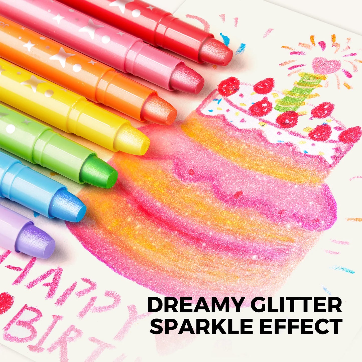 Crayones lavables suaves 24 unidades Jar Meló - DREAMY GLITTER